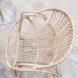 Rattan armchairs and table