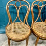 4 chaises thonet n 19 de bistrot bois courbé