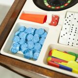 Unique table de chevet jeux 1960 15 jeux complets pieds compas 1960