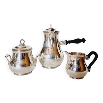 Coffee, tea or chocolate service in silver metal from Orfevre Plasait Paris