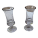 Pair of antique pressed glass liqueur glasses – Bistro style