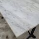 Marble and cast iron restaurant bistro table