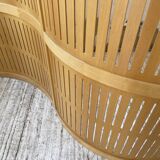 Large curved beech screen from the 80s