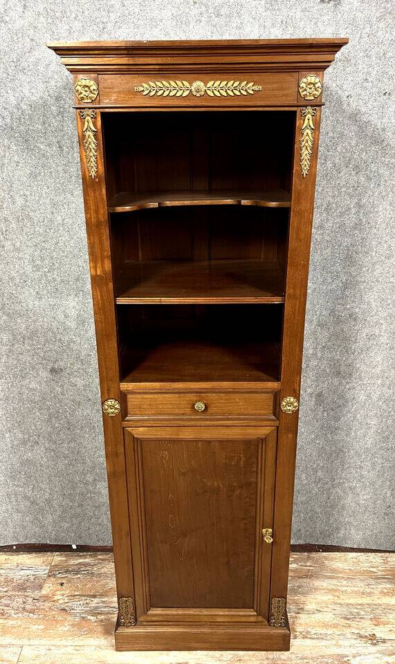 Empire style mahogany bookcase cabinet circa 1880 (A)