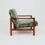 Vintage Armchair Green Cushions Classic Design