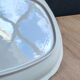 Vintage oval serving platter in white porcelain