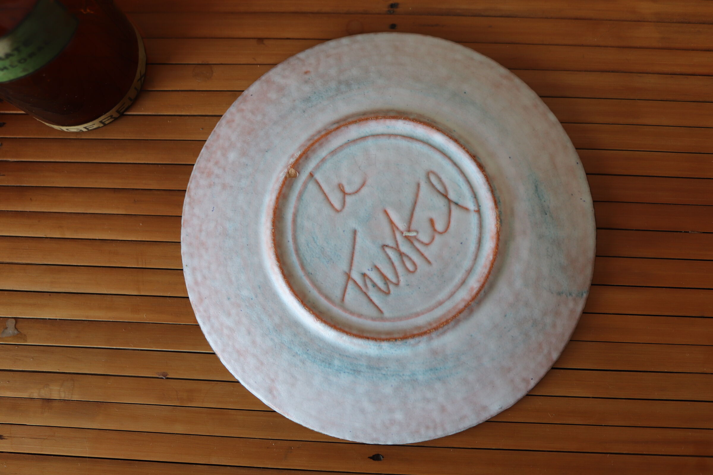 Assiette en céramique des année 50 marie madeleine jolly (le triskel)