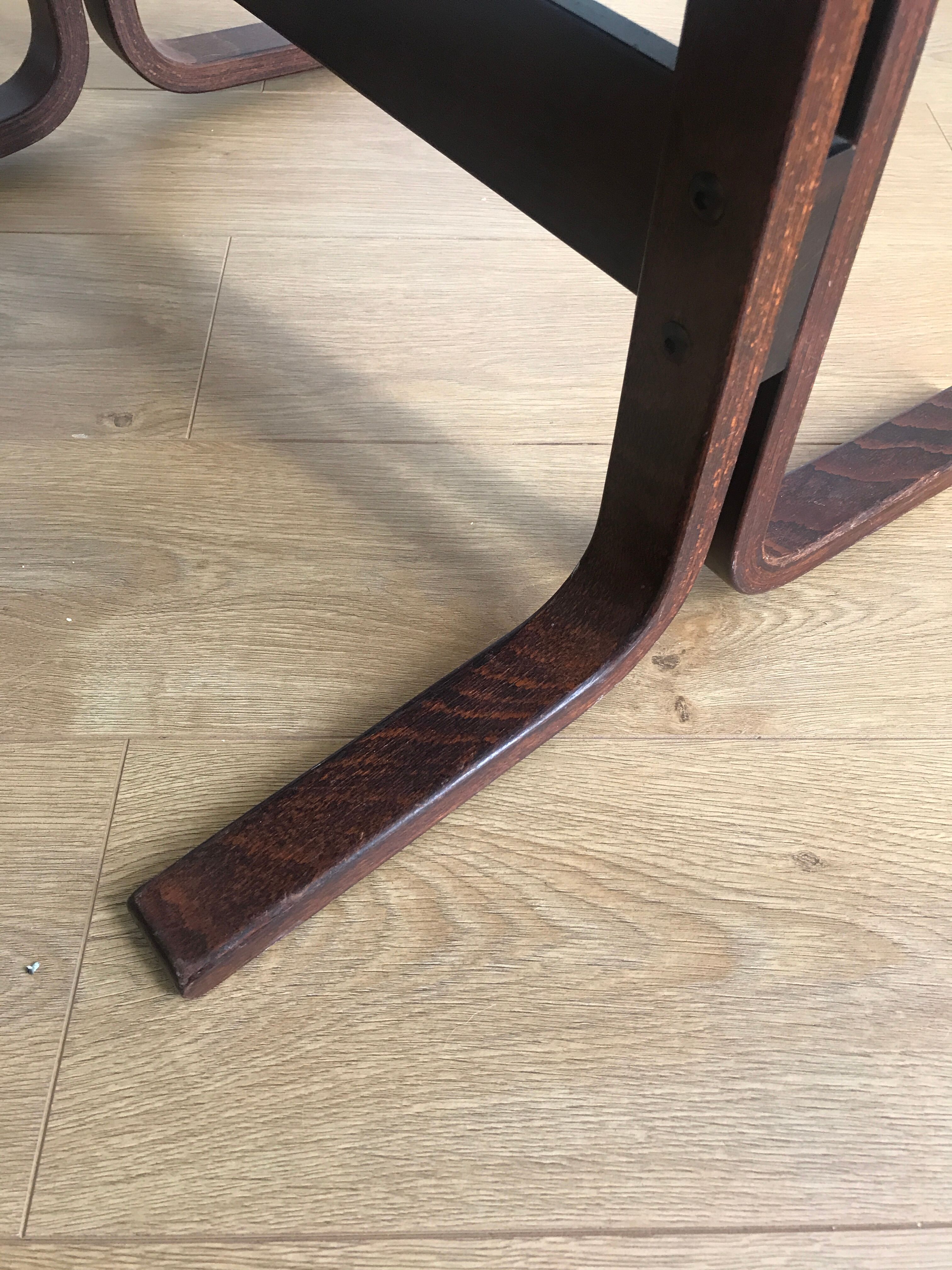 Armchair siesta brown leather by ingmar relling for westnofa