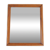 Carved wooden mirror from the Napoleonic III era in fir or pine from the 19th century.