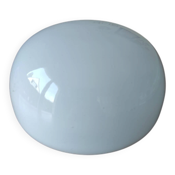 demi-globe en opaline blanche