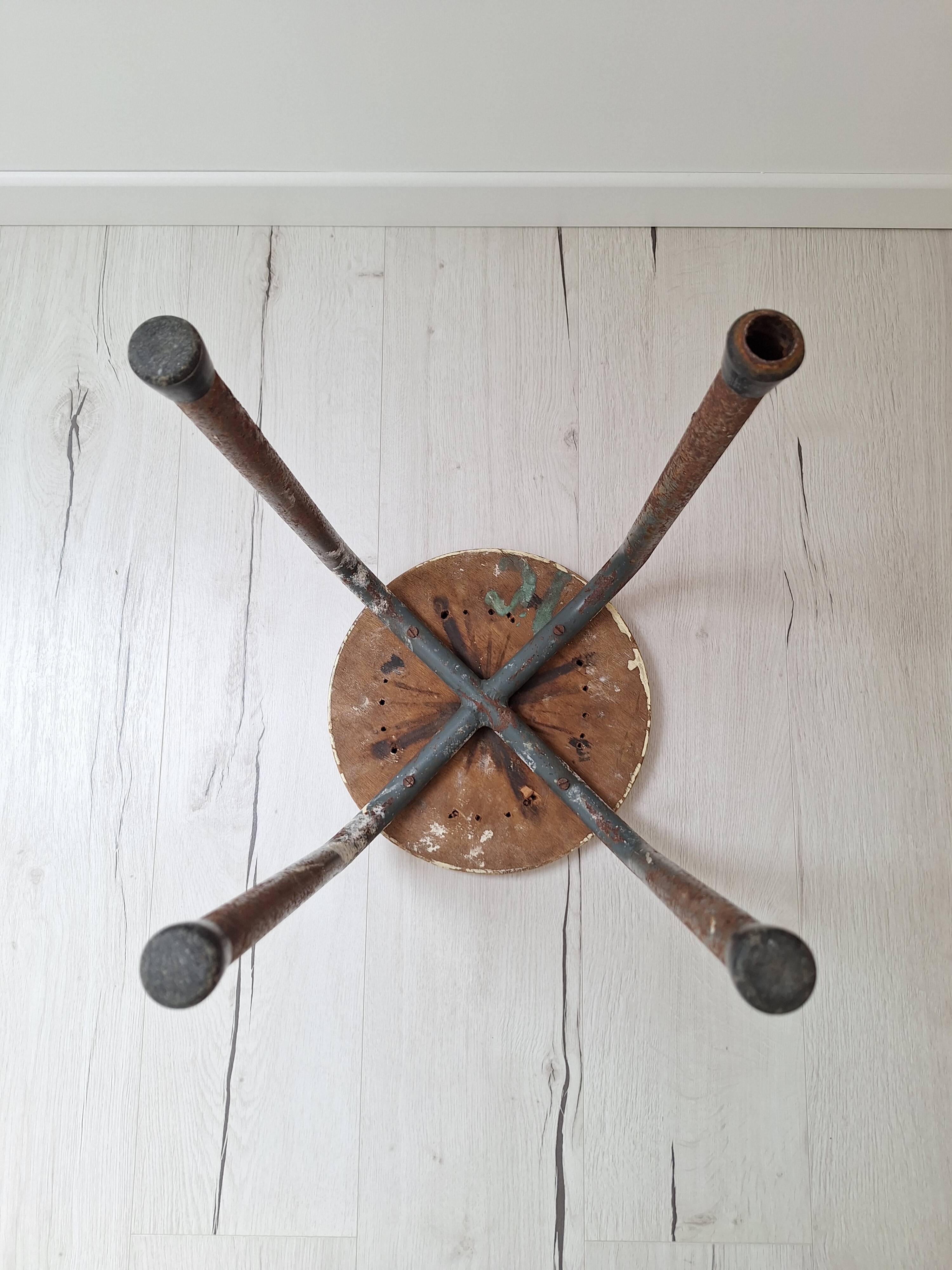 Vintage workshop school stool