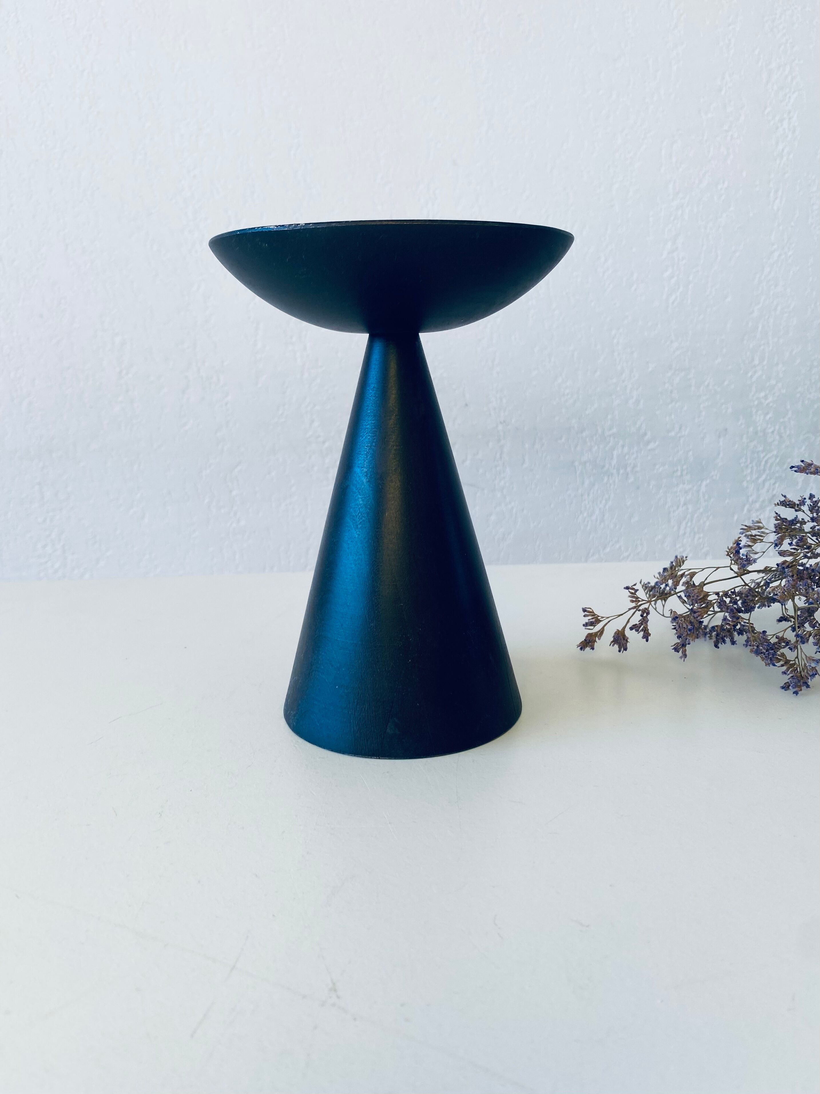 Scandinavian style wooden candle holder