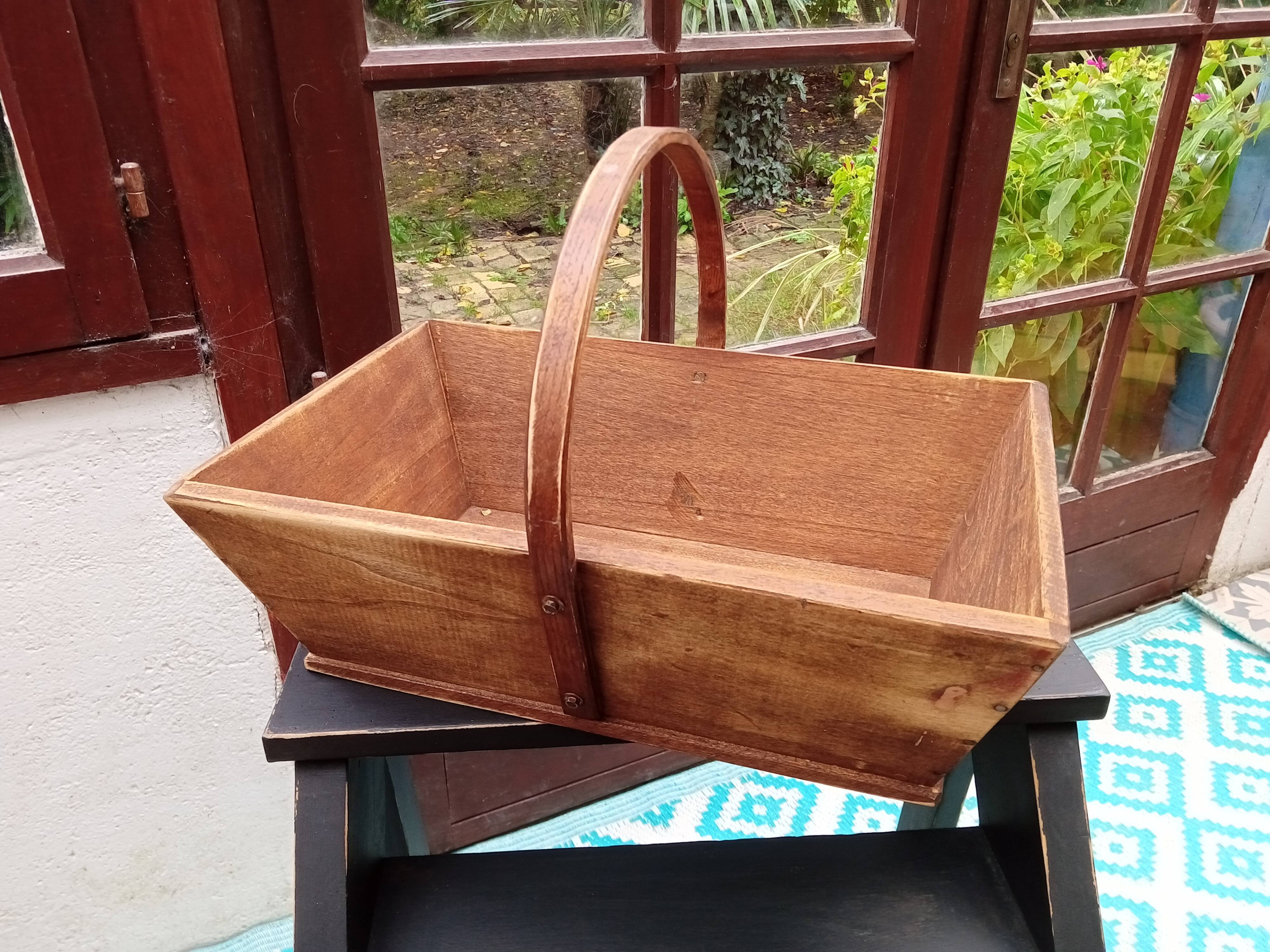 Wooden harvest basket