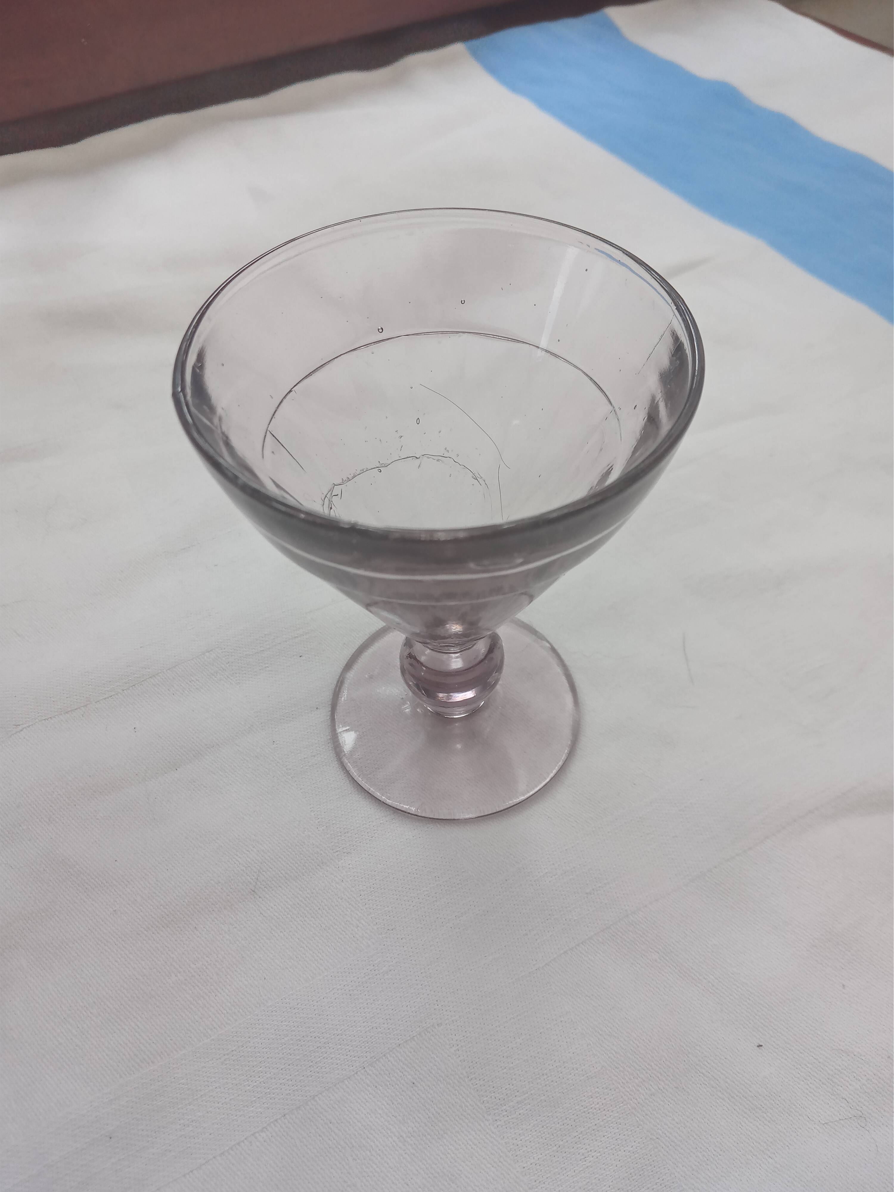 12 old bistro glasses