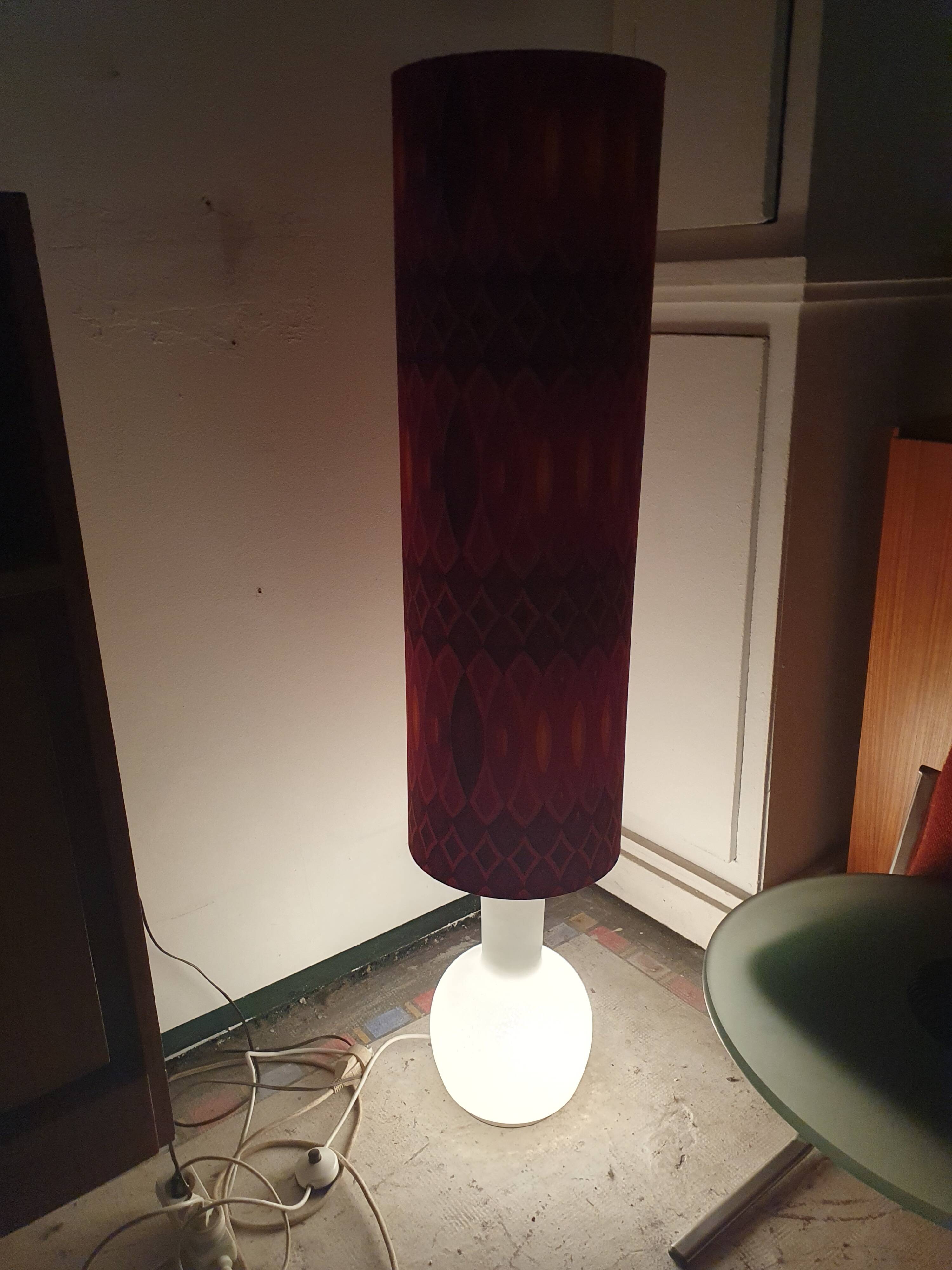 Doria Leuchten 2-light opaline floor lamp