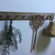 Porte manteau ancien en bois 8 patères