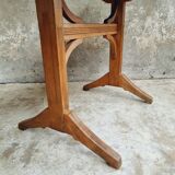 Antique bistro table beech side table or work table