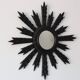 Miroir soleil ancien en bois noire