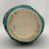 Vintage ceramic vase from vallauris, enamel "fat lava" 1960s