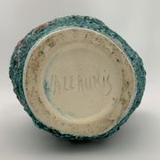 Vase vintage en céramique de vallauris, émail « fat lava » années 1960