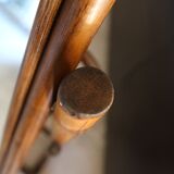 Vintage rattan full-length mirror, 1960s-70s.