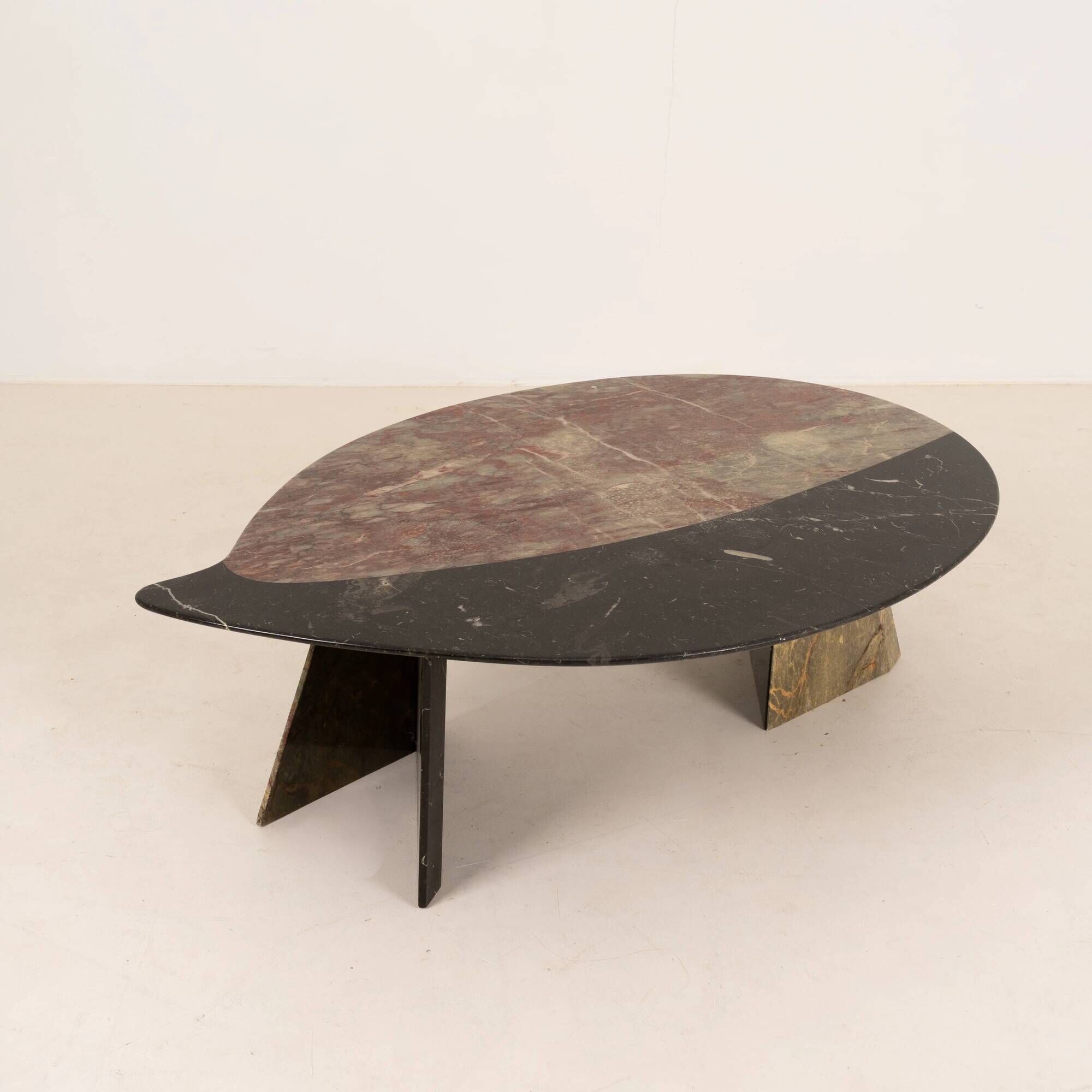 Sculptural Postmodern Marble Coffee Table