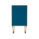 Mid-Century Modern Style Solid Wood and Colored Glass Italian Sideboard