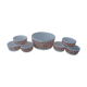 Saladier - t 6 cups scania orange flowers vintage arcopal