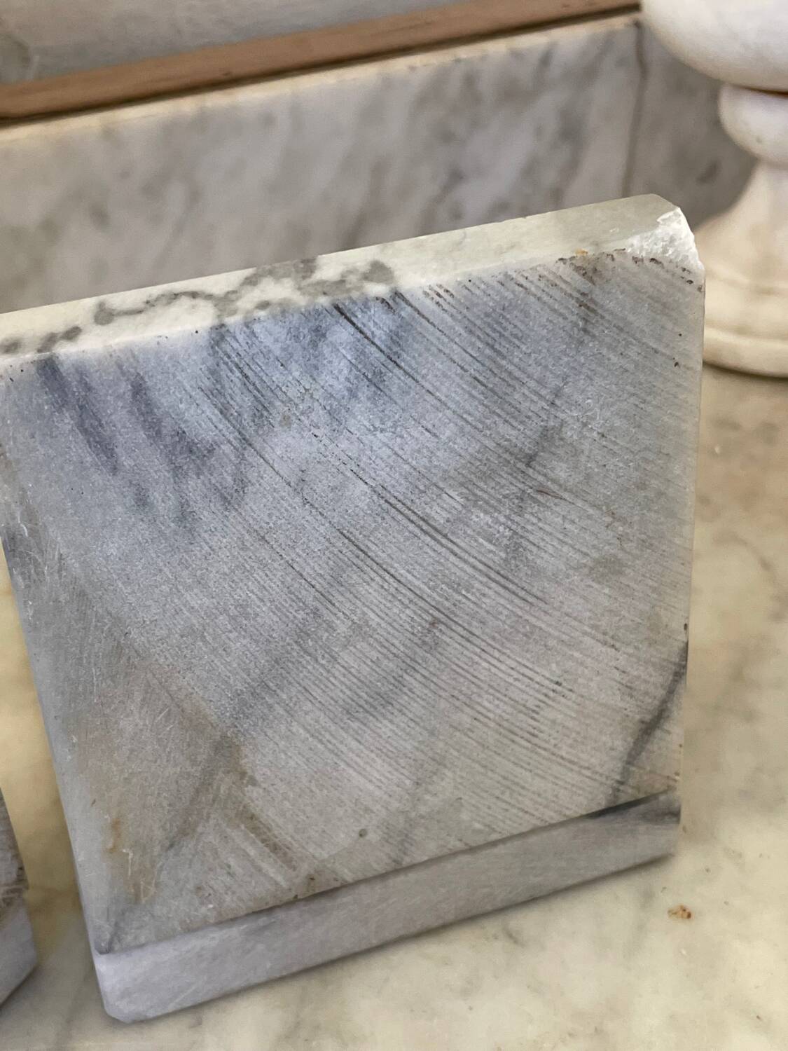 Pair of marble bookends