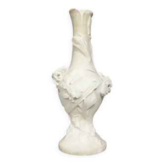 Carrara white marble vase Art Deco period circa 1930