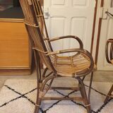 Pair of rattan armchairs