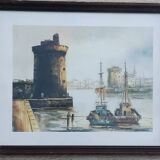 tableau du port de La Rochelle signé Wragner.