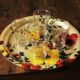 Round plastic top vintage flowers