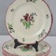 6 Gien earthenware dinner plates, Lorraine pattern