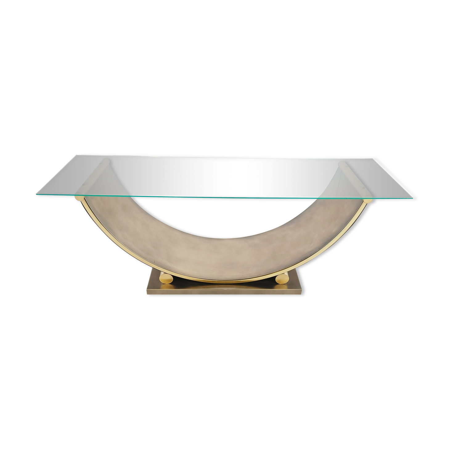 Brass console by Belgochrom 1970s