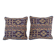 Set of 2 vintage Turkish cushion covers 51x51 cm