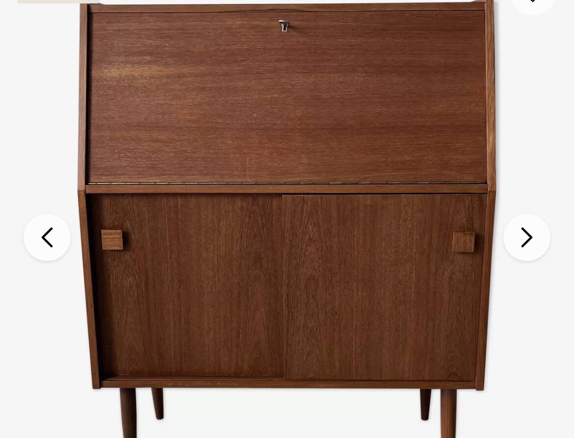 1960s teak secretary desk