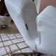 Vintage Signet swivel armchair White Leather