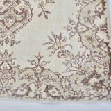 Beige And Brown Vintage Oushak Carpet sku 3578