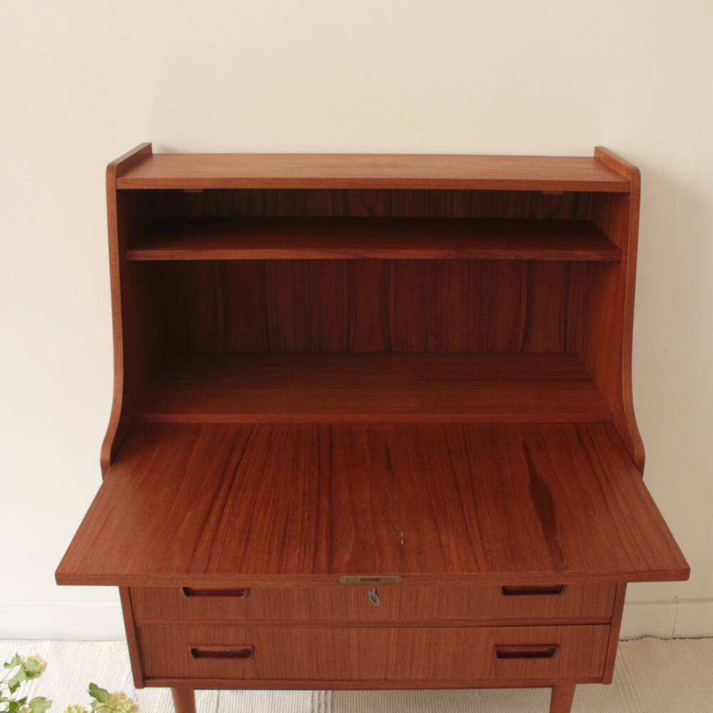 Vintage Danish teak secretary, Tibergaard by Gunnar Nielssen