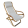 Vintage bamboo deck chair armchair 1950s Italy