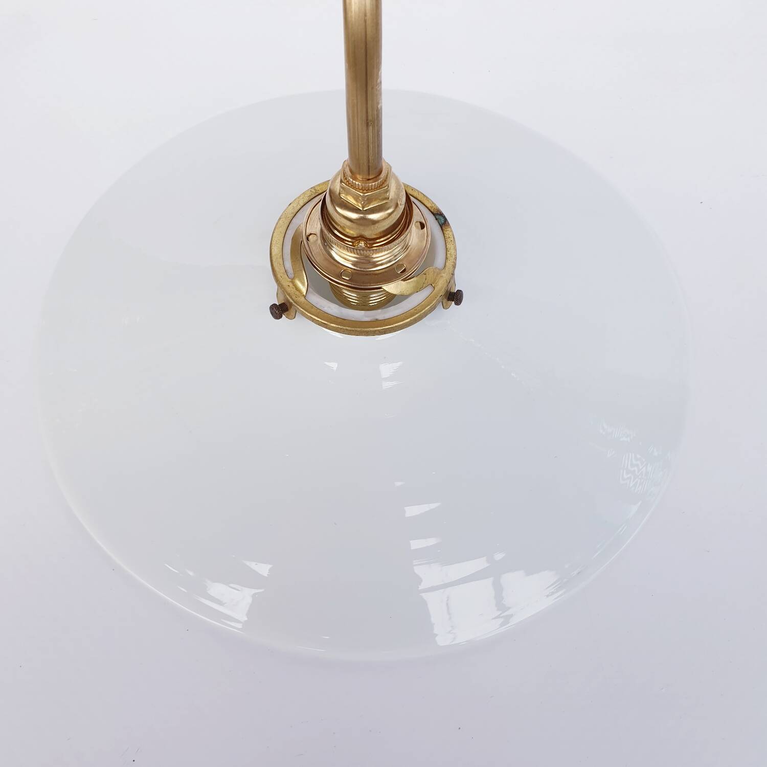 White opaline swan neck wall lights