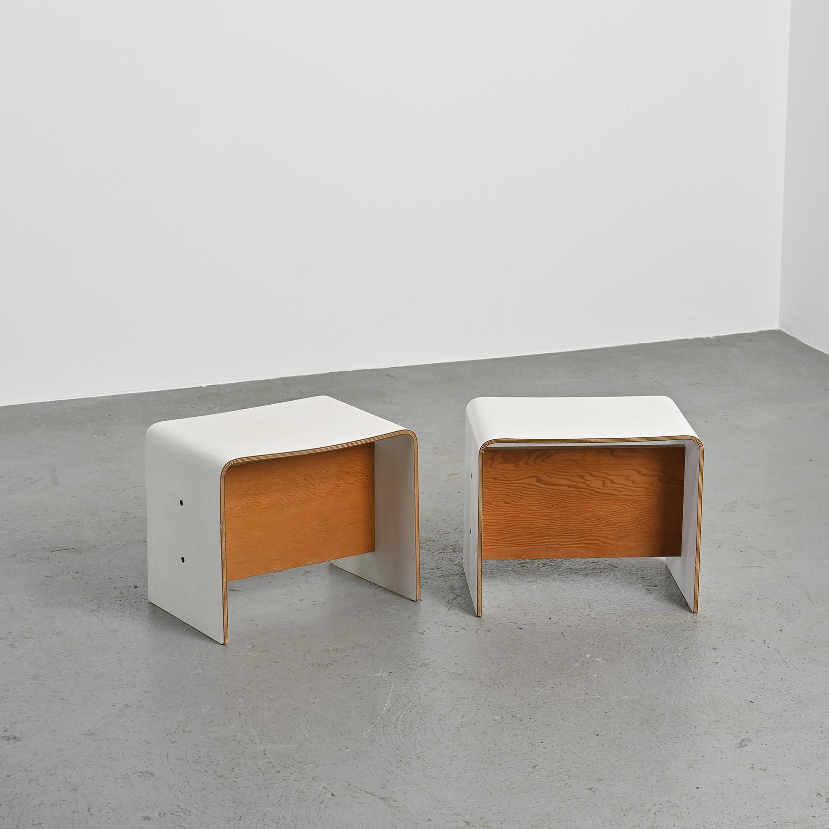Pierre Guariche, pair of bedside tables for La Plagne, circa 1968