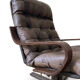 Mid-century leather swivel chair
