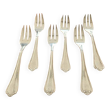 Ercuis - Set of 6 Sully model cake forks in silver metal
