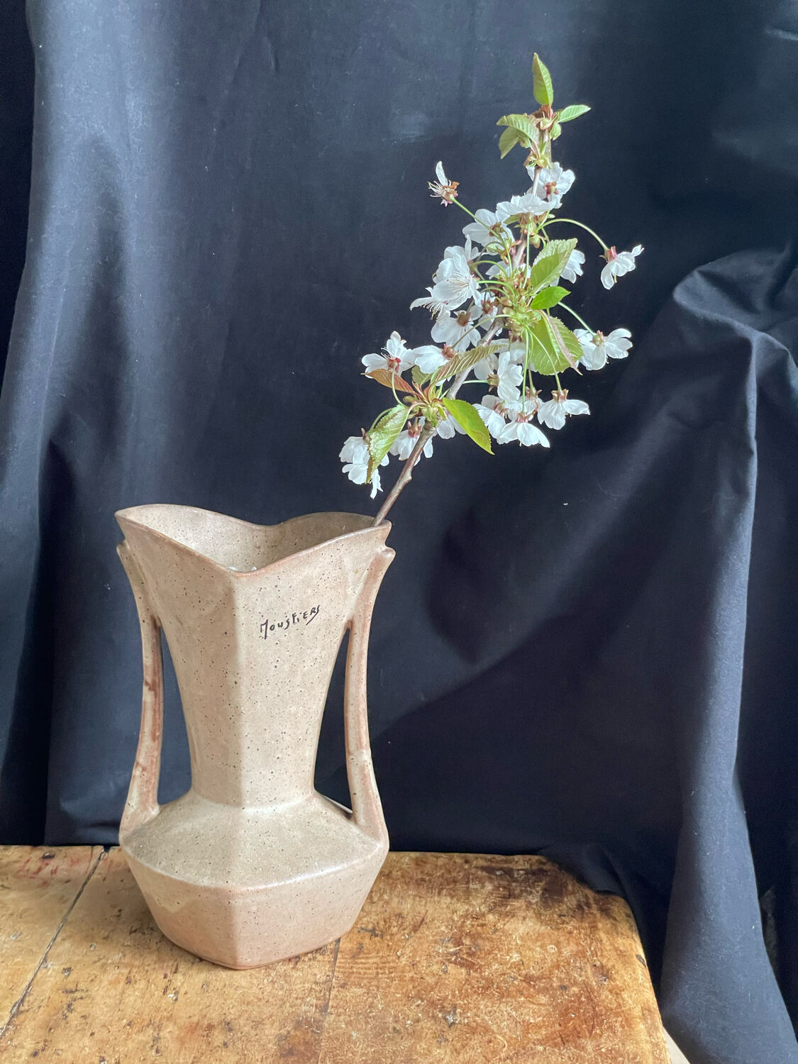 Vintage Vallauris 2-handled vase