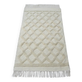 Tapis Berbère Tunisien Laine Écru – Tissé Main, Style Bohème & minimaliste