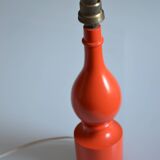 Orange lamp foot 70's philippe capelle