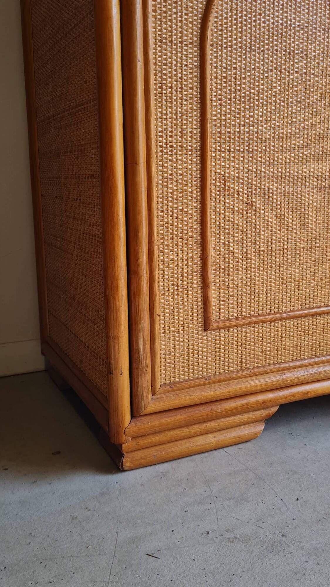 Vintage rattan sideboard - circa 1970