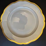 Round dish in fine Limoges porcelain